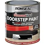 Ronseal DHDSPB250 Diamond Hard Doorstep Paint Black 250ml(Packaging may differ)