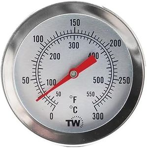 Thermometer World Thermomètre pour huile de friture en acier inoxydable avec clip 150 mm