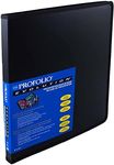 Itoya ProFolio Evolution 9x12 Black Photo Album Book with 48 Pages - Protective Plastic Sleeves for Safe Document Storage