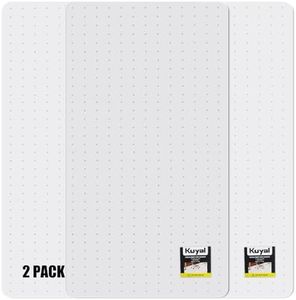 Kuyal Office Chair Mat for Carpet, 2 Pack 46x 60 Clear Heavy Duty Computer Chair Mat, Under Desk Protector Carpeted Floors Mat, Easy Chair Movement,Ship Flat
