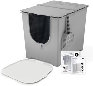 Modkat Flip Starter Kit, Gray Box + White Mat, Liners, Scoop & Filters
