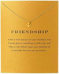 QXFQJT Friend Necklace Anchor Pendant Friendship Necklace