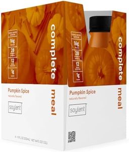 Soylent Complete Meal Replacement Shake, Pumpkin Spice, 16g Complete Protein, Ready-to-Drink Plant Based Protein Drink, 1g Sugar, 11oz (4 Pack)