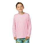 Vapor Apparel Youth UPF 50+ UV Sun Protection Performance Long Sleeve T-Shirt Large Pink Blossom