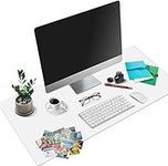 BROTOU Non-Slip Desk Pad, 35.5"x 15.8" Clear Desk Mat,Mouse Pad,Round Edges Waterproof PVC Leather Desk Blotter Protector for Office and Home (Clear)