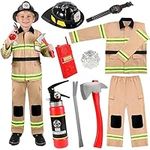 GIFTINBOX Firefighter Costume For Kids Fireman Costume For Kids With Accessories Halloween Costume For Kids Boys Role Play