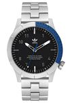 adidas Watches Cypher_M1. Men s 3 Link Solid Stainless Steel Bracelet, 22mm Width (Silver/Black/Blue. 42 mm).
