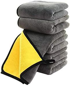 SOFTBATFY Ultrasoft, Large, Thick and Quick Drying Car Microfiber Cleaning Cloth Towel 800GSM Polishing Waxing Auto Detailing Cloth 6 Pack 16 x 16inches（6pack,16 x 16inches）