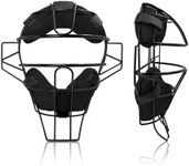 Baseball Catcher Mask Umpire Mask,Full-Face Protection Mask for Baseball,Lightweight Secure Fit Provides Maximum Protection and Comfort – Does Not Obstruct View (Black)