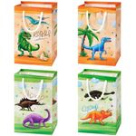 WERNNSAI Dinosaur Party Favor Bags - 16 PCS Party Gift Bags for Birthday Loot Bags with Handle Goodie Bags for Kids Boys Dinosaur Party Supplies Candy Bags for Birthday Baby Shower Anniversary