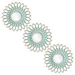 Aeveco Small Round Decor Wall Mirrors Pack of 3 for Room & Home | Green Mirrors for Wall Decor | Circle Mirrors Modern Wall Decor Gifts for Women & Moms | Decorative Mirrors