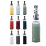 Aladdin Fresco Thermavac Stainless Steel Water Bottle 0.6L Sage Green – Leakproof - Keeps Cold for + 10 Hours - BPA-Free - Dishwasher Safe - Reusable Thermos Flask with Durable Finish