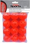 PrideSports Golf PAWB5612 Orange Perforated Practice Balls,12 pcs