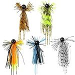 Sougayilang Fishing Lures Fishing Jigs Topwater Swim Jigs Fishing Jigs Bass Multicolor Fishing Jigs Kit 7g 5pcs/set for Bass Pike Trout Fishing-HK