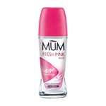 Mum Fresh Pink Rose Perfumed Roll On Deodorant, 48 Hours Plus Protection, Alcohol Free Womens Deodorant, Anti-Perspirant, Vegan, Sustainable Glass Bottle, Rose Fragrance, 50 ml, Pack of 6