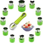 MR Sales 12 Pic Cookie Cutter Set & 4 in 1 Melon Baller Scoop Set Combo Pack for Seed Remover, Cookie Cutter Decorative Food, Stainless Steel Vegetable Fruit Cutter