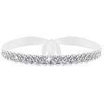 Bridal Rhinestone Wedding Belt Silver Rhinestone Belts Bridal Belt Crystal Belt Beaded Belts for Formal Dresses Rhinestone Belt Sash for Women Waist(White, Silver)