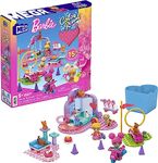 MEGA Barbie Color Reveal Kids Building Toy Set, Train 'n Wash Pets with 152 Pieces, 2 Micro-Dolls and Accessories, Ages 5+ Years