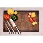 BStudiobySR® Bistro Premium End Grain Chopping Board | Reversible Teakwood Cutting Board | 15 * 11 * 1 inch | Vegetables, Meat, Cheese Cutting | Food Grade Finish | No Dyes | Deep Juice Groove