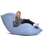 Yogibo Max 6-Foot Beanbag Chair, Bean Bag Couch with a Washable Outer Cover, Customer Favorite Cozy Sofa for Gaming, Reading, and Relaxing, Filled with Soft Micro-Beads, Rain