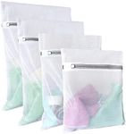 Heatunk Premium Set of 4 Fine Mesh Lingerie Bags - Gentle Washing for Delicates - Includes (X-Large, Large, Medium, and Small Sizes)