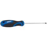 Draper 3.2mm x 75mm Plain Slot Soft Grip Screwdriver | Manual Hand Tool | Flat Head Driver | Chrome Vanadium Steel Blade Screwdriver | 48919