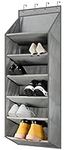 VOLKSLAND 6 Shelves Hanging Organiser, Shoe Rack with Deep Pockets for 12 Pairs, Over Door Hanging Storage, Shoe Storage Hanger for Closet and Dorm Door