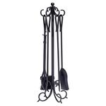 5pc Scroll Fireplace Toolset