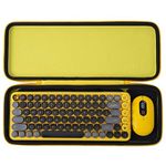 Aenllosi Hard Carry Case for Logitech Pop Keys Mechanical Wireless Keyboard and Mouse, Case Only (yellow)