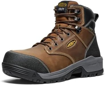 KEEN Utility Men's CSA Evanston 6" Composite Toe Waterproof Work Boots, Bison/Black, 11 EE