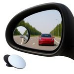 ARVO Blind Spot Mirrors for Cars (2-Pack) Adjustable 360° Rotating HD Glass Convex Round Mirror, Waterproof & Frameless for Maximum Rear View – Universal Fit for Cars, SUVs & Trucks