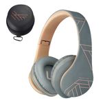 PowerLocus Bluetooth Headphones Over Ear, Wireless Headphones with Microphone, Foldable Headphone, Soft Memory Foam Earmuffs & Lightweight, Micro SD/TF, FM Radio for iPhone/Android/Tablet/PC/TV