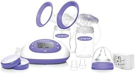 Lansinoh Signature Pro Portable Double Electric Breast Pump with LCD Screen | 3 Power Modes, 25mm Flanges, 2 Bottles, 1 Slow Flow Nipple, & Carry Bag