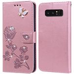 Phone Case for Samsung Galaxy Note 8 with Kickstand,Card Slots,Silicone Bumper,Shockproof,Flip Wallet Leather Protective Cover for Samsung Galaxy Note8(6.3'')