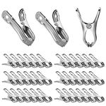 40 PCS Stainless Steel Greenhouse Clamps, CUXEEDI Enhanced Garden Clips, Clamps with Strong Grip Heavy Duty for Fixing ShadeCloth or Plant Cover on Garden Hoops Greenhouse Hoops