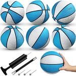 6 Pack Water Pool Basketballs Swimming Pool Basketball Blue Basketball for Swimming Pool Basketball Hoops Pool and Lake Waterproof Basketball for Pool Party Favors (Light Blue, 8 Inch)