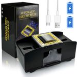 Nileole 2/6 Decks Automatic Card Shuffler, Battery-Operated Electric Shuffler for UNO, Phase 10, Skip-Bo, Texas Hold'em, Poker, Home Card Games (1-2 Deck Built-in Rechargeable Battery-Powered)