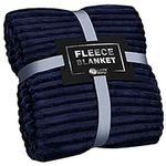 GO Fleece Blanket Navy Blue Throw Blanket –Twin 270GSM Warm Comfy, Super Soft & Plush Throws for Bed, Couch, Sofa – Fluffy Lightweight Cozy Fuzzy Blankets for Women, Men, Kids (60x80in)