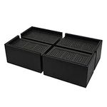 Oversized Bed Risers, 3 Inch Furniture Risers Lift- Recentgle, Heavy Duty, 4 Pack, Up to 11000 lbs - Bed Raising Blocks, Safe, Sturdy Bed Lifts for College Dorm Rooms, Couches, Tables, Desks