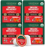 VAHDAM, Organic English Breakfast Black Tea K Cup (72 Pods) Caffeinated, USDA Organic Premium Black Tea Pods | Keurig Compatible, Strong & Robust | BPA Free & Recyclable Pods, Single Serve