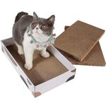 ComSaf Cat Scratcher Cardboard, 3 Layers Design Kitty Cat Scratching Pad Recycle Corrugate Scratcher Cat Scratch Bed Long Lasting Reversible