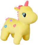 Amazon Brand - Jam & Honey Yellow Unicorn Soft Toy, 35 cm