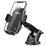 [NAVPRO] New Car Phone Mount [60+ Pounds Strong Suction] Cell Phone Holder Stand for Dashboard, Windshield, Vent or Desk [Universal Size Fits Most Phones] (Dash Mount)