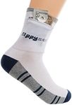 Flippysox Zipper Sock Wallet - Cotton/Polyester - Fits shoe size 6-13 (Blue Gray)