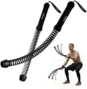 Soulyis Cordless Battle Ropes for Home Gym - Weighted Workout Rope for HIIT, No-Jump Full-Body Exercise, Portable Fitness Equipment for Men & Women (Black)