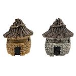 PINDIA 2 Pcs Mini Hut Miniatures for Garden Pots Craft Décortion Gifts for Kids