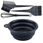 4PCS Hair Dye Kit Includes Hair Tinting Bowl Dyeing Brushes Sharp Tail Comb Mixer for DIY Hair Coloring Beauty Salon Tools Set