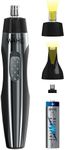 Wahl 5546-200 Ear, Nose and Brow 2-in-1 Deluxe Lighted Trimmer, Black/silver