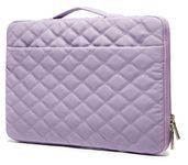Kinmac 360° Protective Laptop Sleeve Case Bag Cover with Handle for MacBook Air 15 inch, and 15 inch-15.6 inch HP,Lenovo,Dell,ASUS,Acer Notebook Computer (Purple Embroidery)