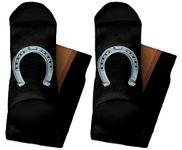 Lucky Socks Horse Legs & Horseshoe Socks Horse Lover Gifts for Equestrians 1-Pair Novelty Crew Socks